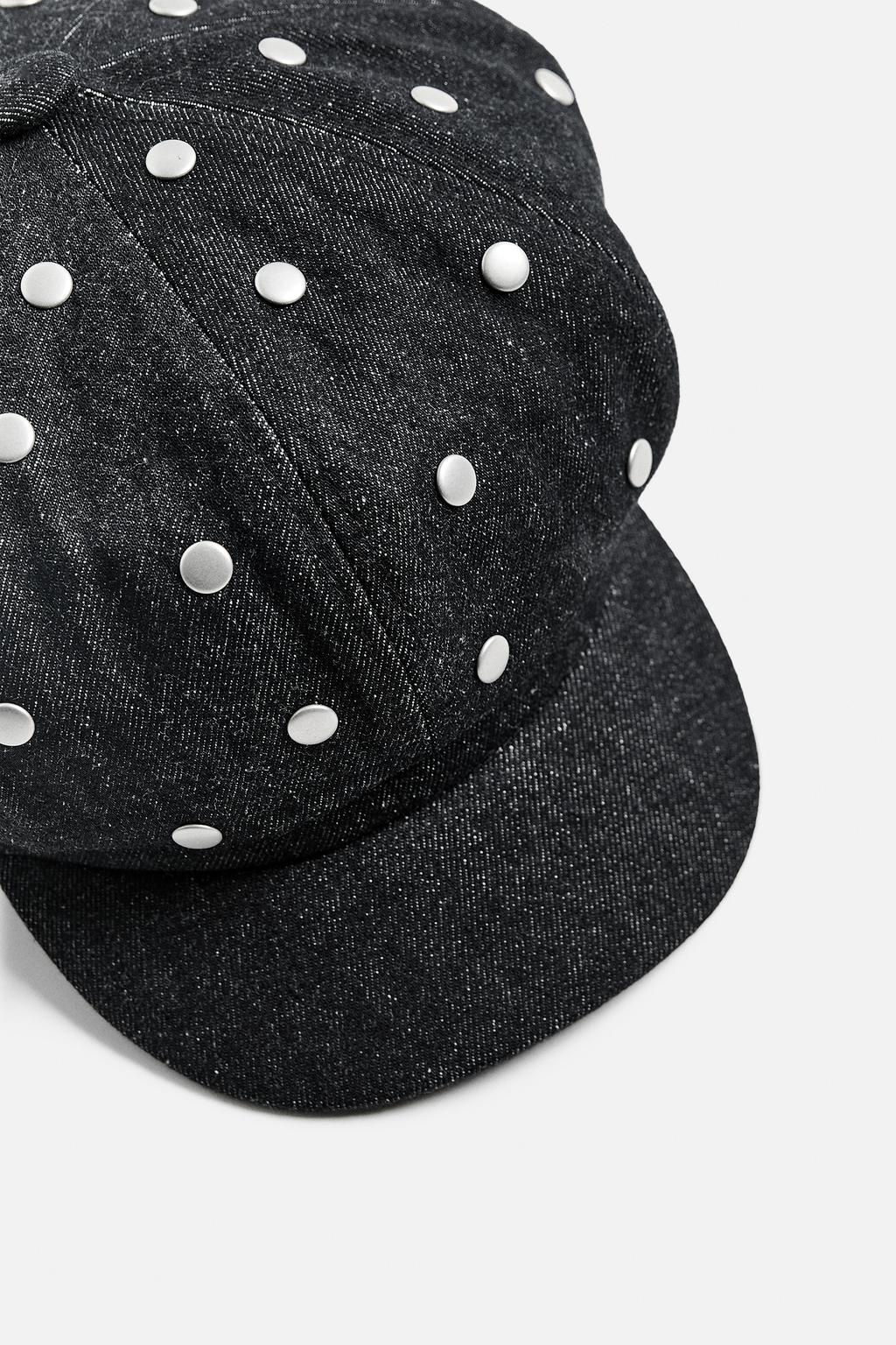 DENIM PEAKED CAP WITH STUDS X HARRY LAMBERT - Zara фото 7