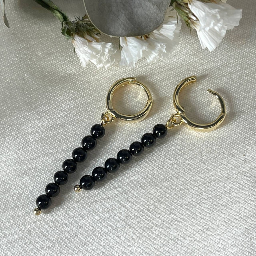 Серьги с Турмалином "Шерл"