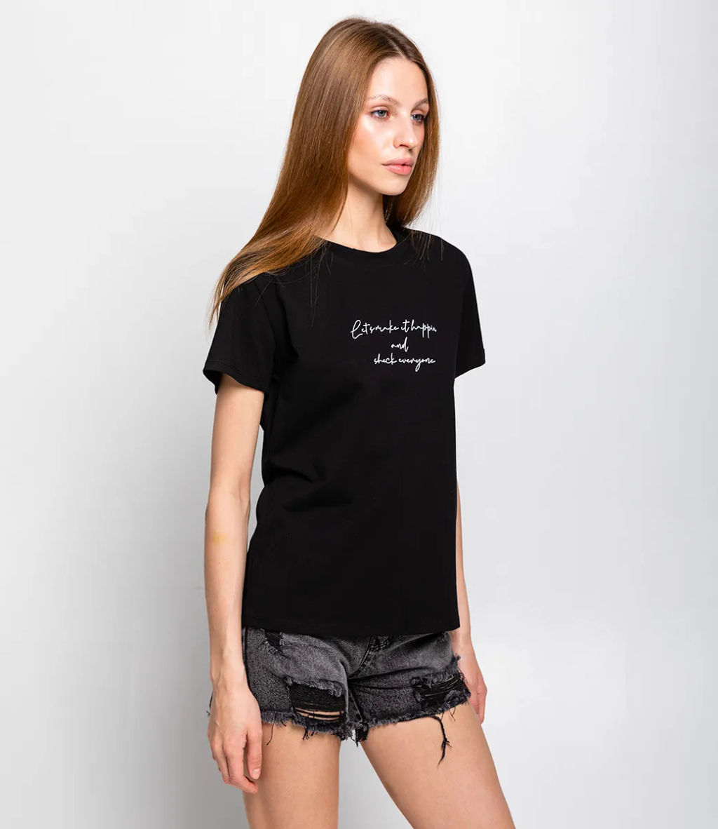 Футболка #КТ05102, чёрный