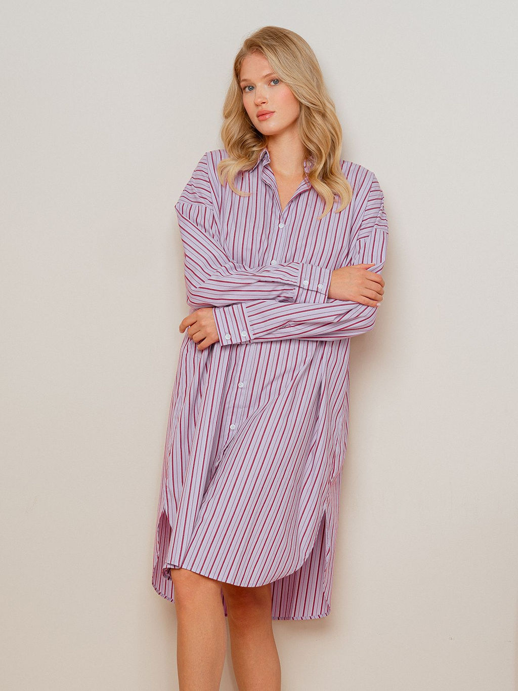 Сорочка женская Indefini 4304SCX розовая  фото 5