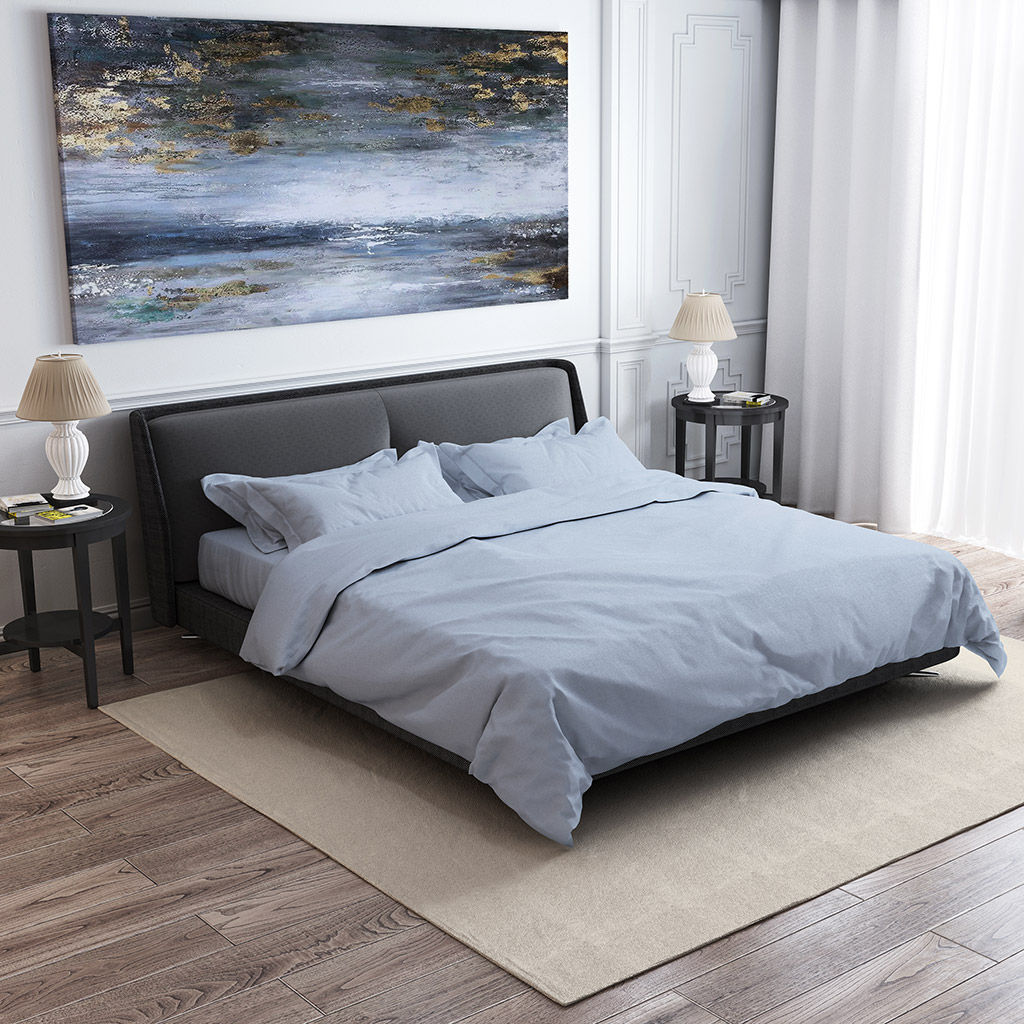 Постельное белье, комплект 1,5 спальный "Родник", 3 предмета: пододеяльник 145х215см, простыня 150х220см, наволочка 50х70см с клапаном-запахом, перкаль 115г/м2, хлопок 100%, упаковка "эконом" пакет ПП 32х41см, "Домашняя мода" (Россия)