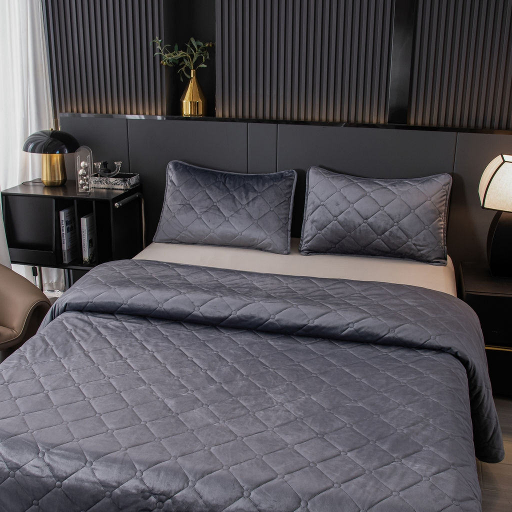 Велюровое покрывало ромб OVF036 240*260