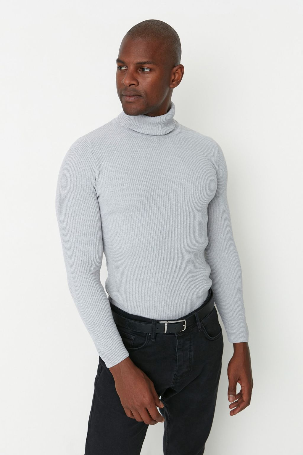 TRENDYOL MAN Lacivert Slim Fit Pamuklu Bal?kc? Yaka Fitilli Orgu Kazak TMNAW20MG0031 - Trendyolmilla фото 37