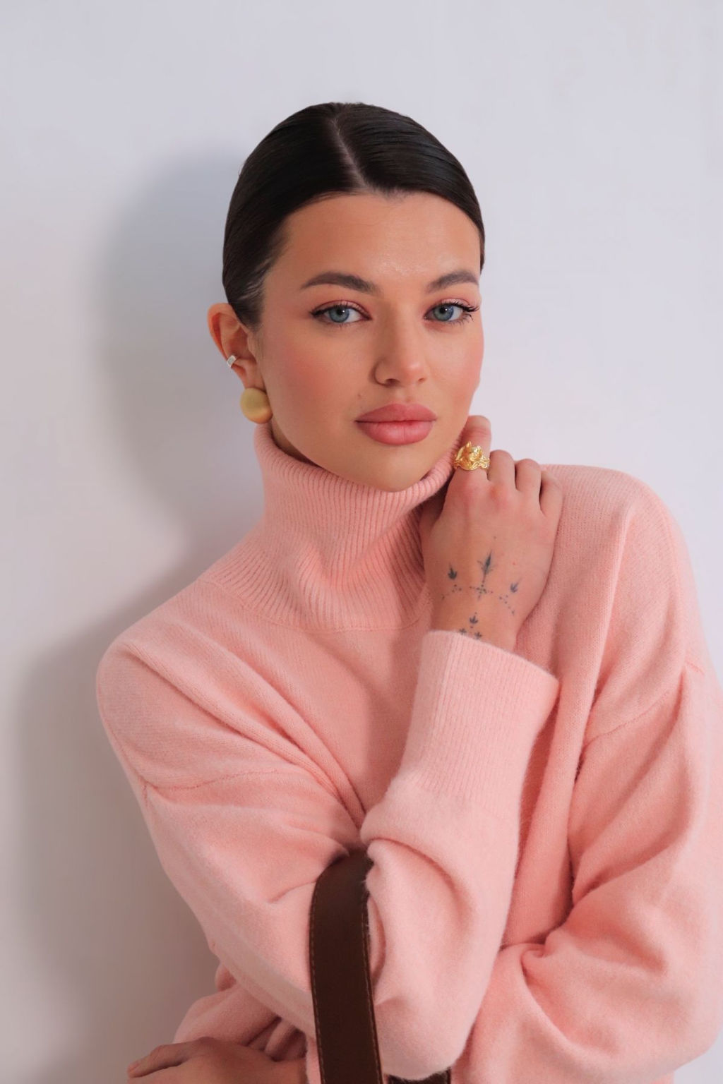 Martichelli Свитер персиковый с горлом фото 4