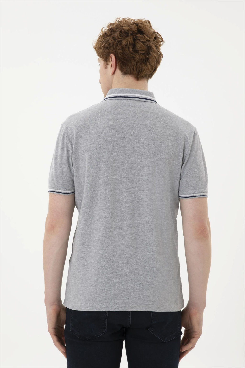 Мужская серая меланжевая базовая футболка - U.s. polo assn фото 5