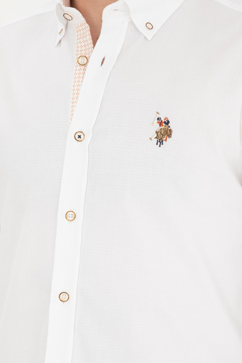 Мужская белая рубашка с длинным рукавом - U.s. polo assn фото 21