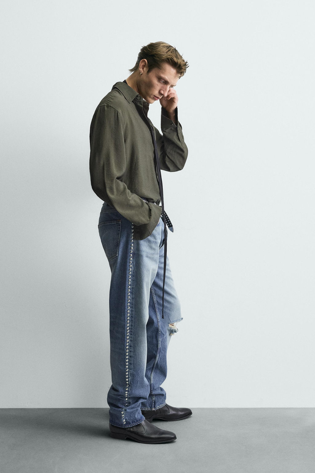 LIMITED EDITION EMBROIDERED SHIRT WITH RHINESTONES - Zara фото 4