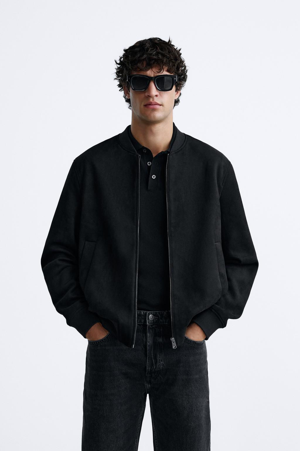 FAUX SUEDE BOMBER JACKET - Zara фото 11