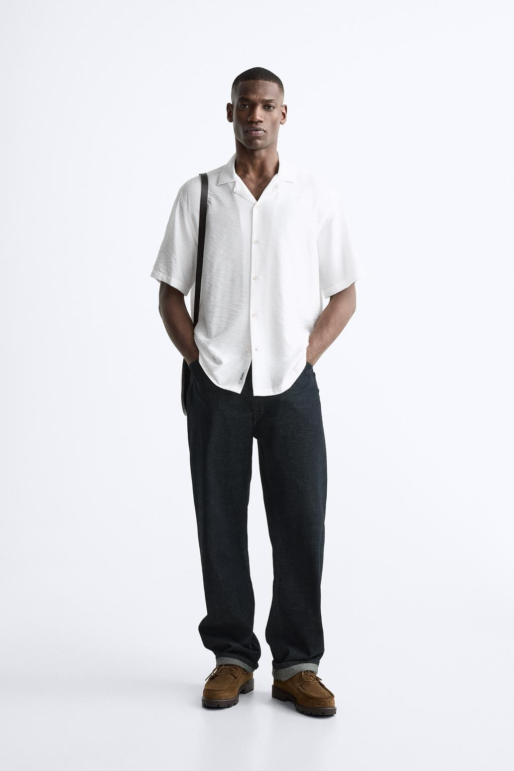TEXTURED VISCOSE BLEND SHIRT - Zara фото 18