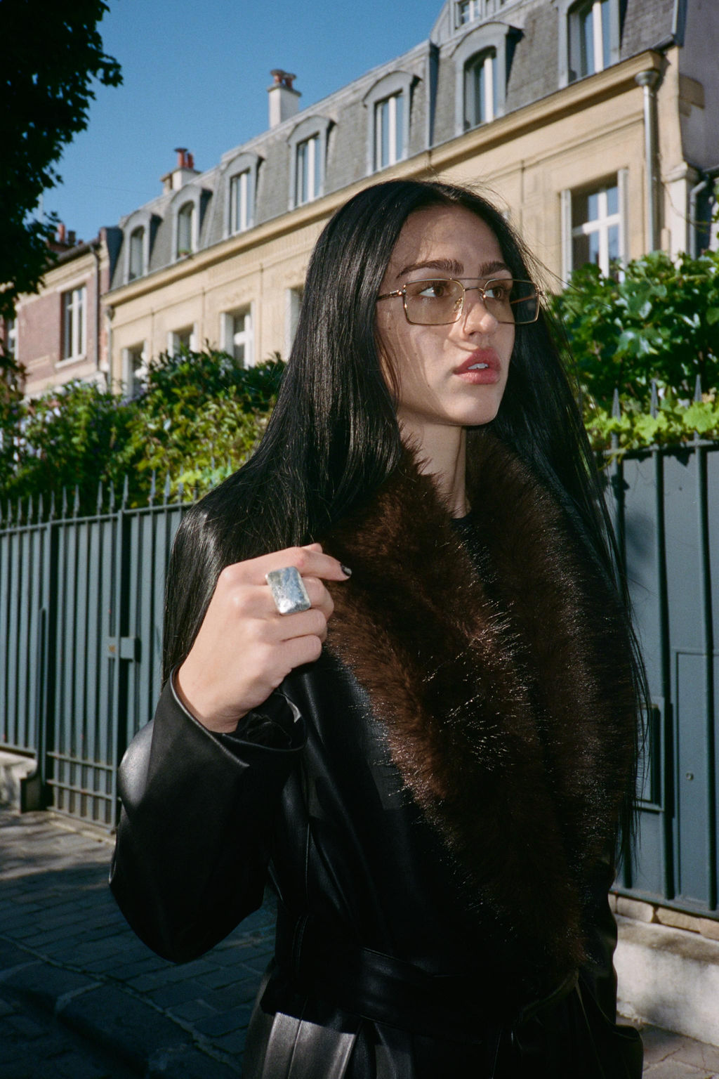 FAUX LEATHER COAT WITH DETACHABLE COLLAR - Zara фото 2