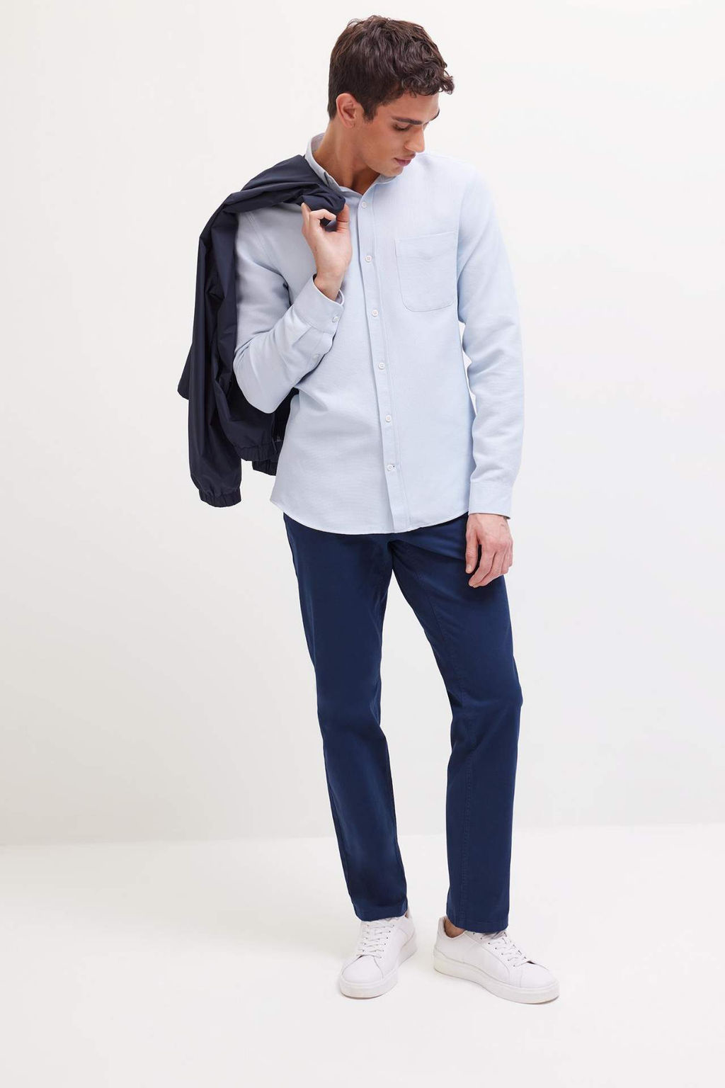 Regular Fit Normal Kesim Yazl?k Duz Paca Chino Kanvas Pantolon - Defacto фото 9