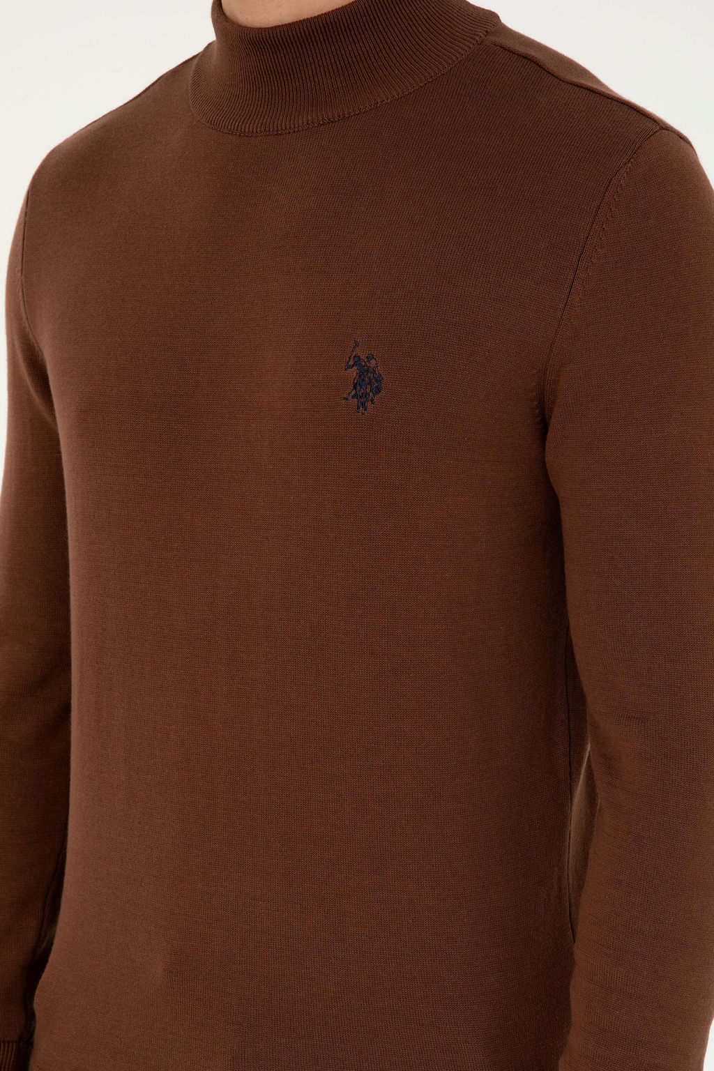 Мужской коричневый базовый свитер Неожиданная скидка в корзине - U.s. polo assn фото 7