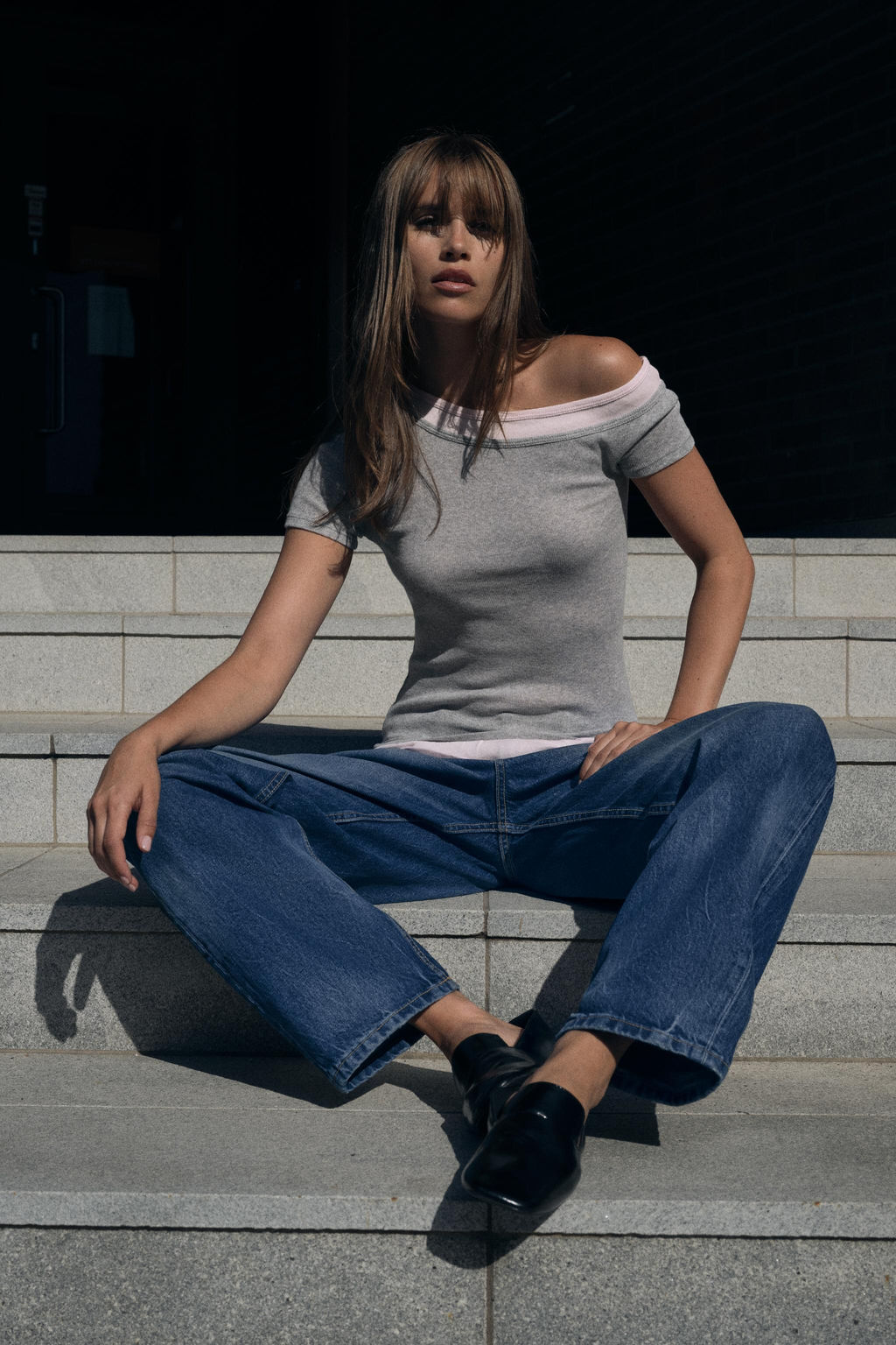 HIGH-WAIST TRF BARREL JEANS