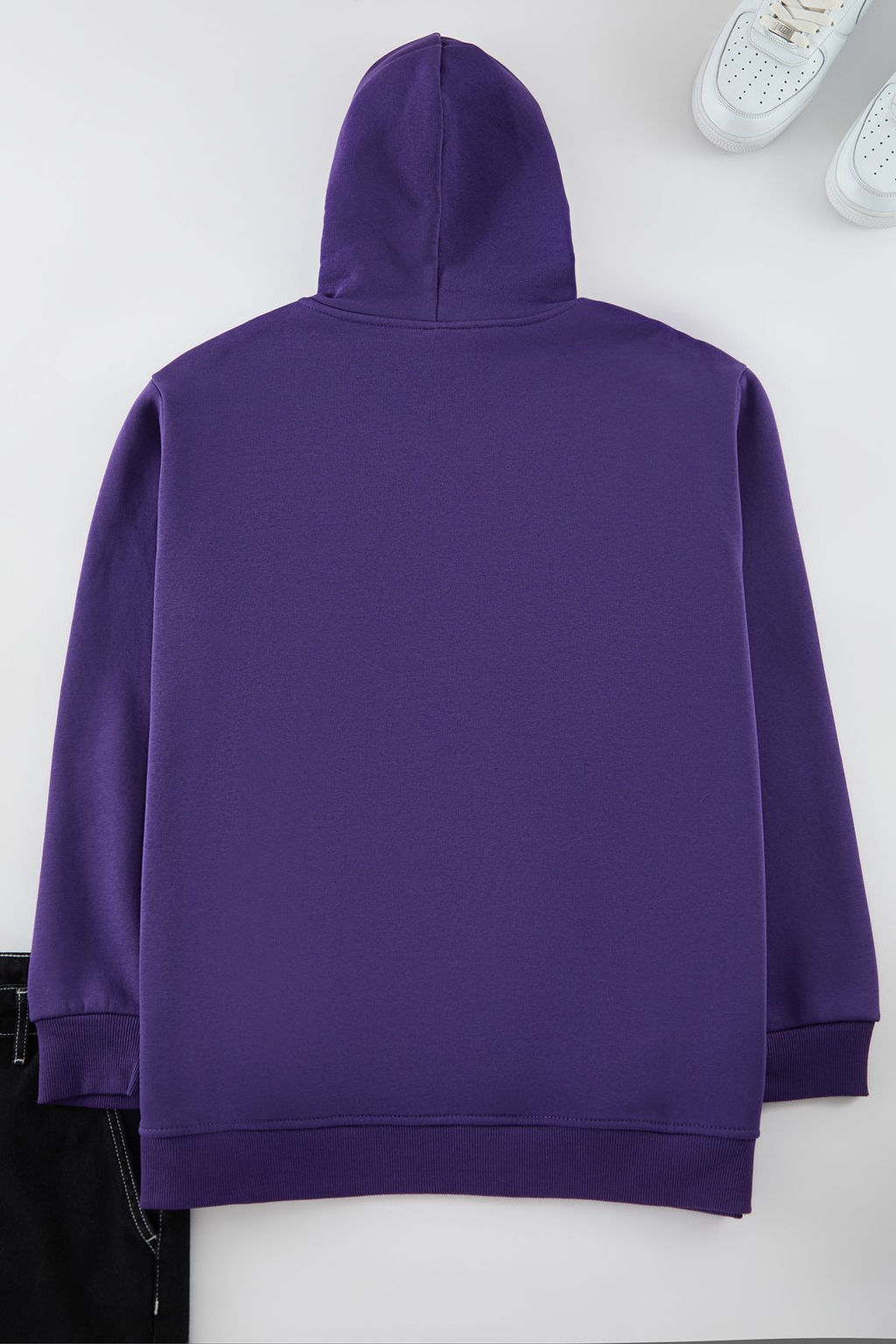 TRENDYOL MAN Buyuk Beden Antrasit Regular/Normal Kesim Kapusonlu Ici Polarl? Sweatshirt TMNAW25AO00007 - Trendyolmilla фото 8