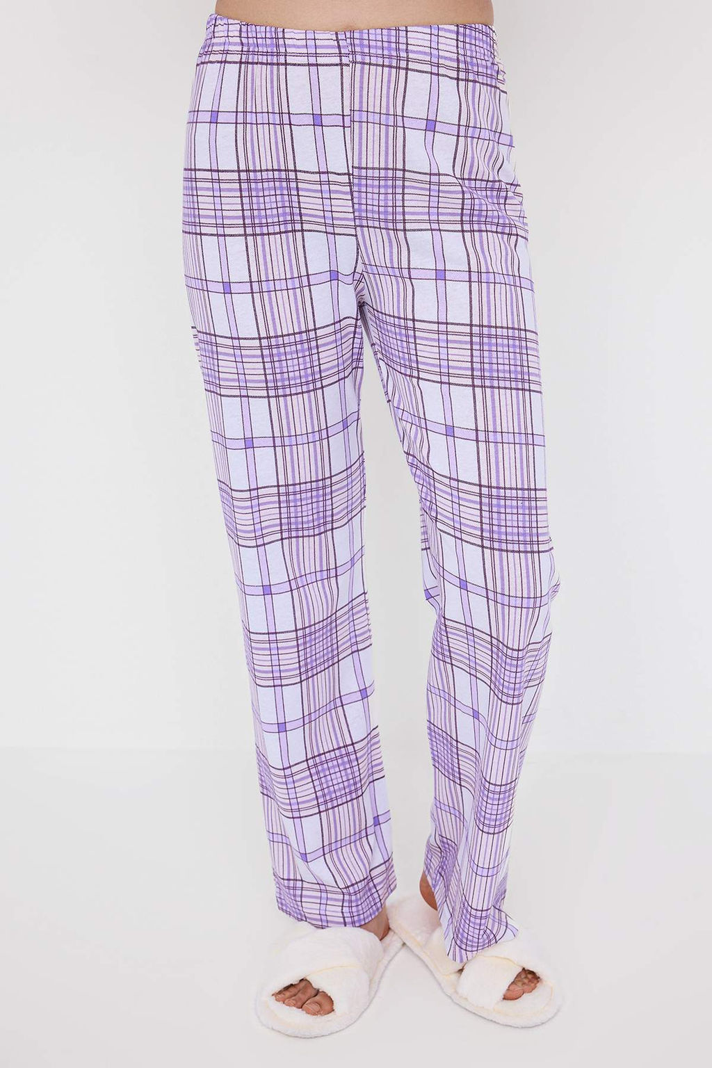 K?rm?z?-Beyaz Ay?c?kl? K?s Temal? Orme Pijama Tak?m? THMAW26PT00047 - Trendyolmilla фото 9