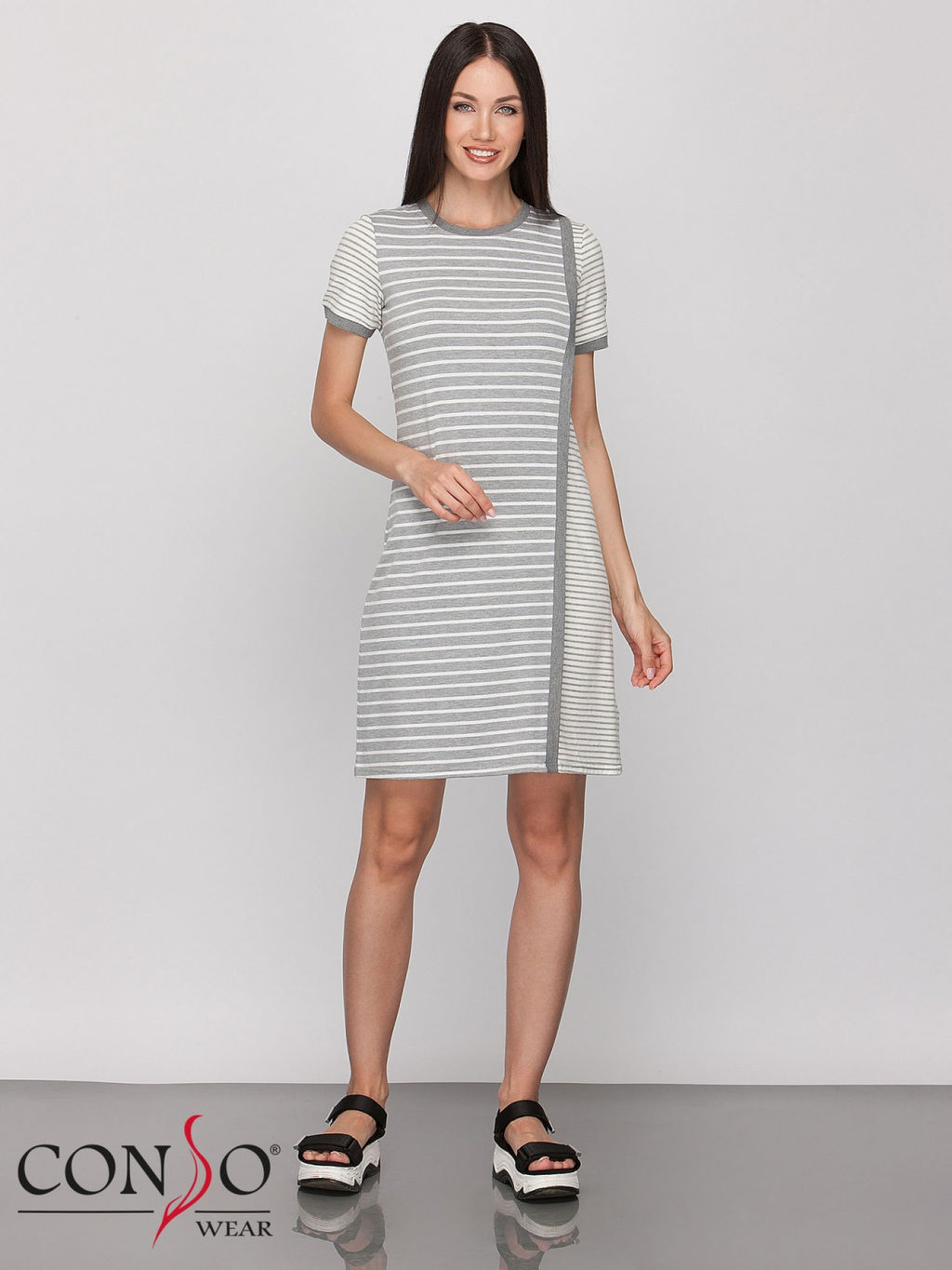 Conso/WDS190904 - grey Платье Женское