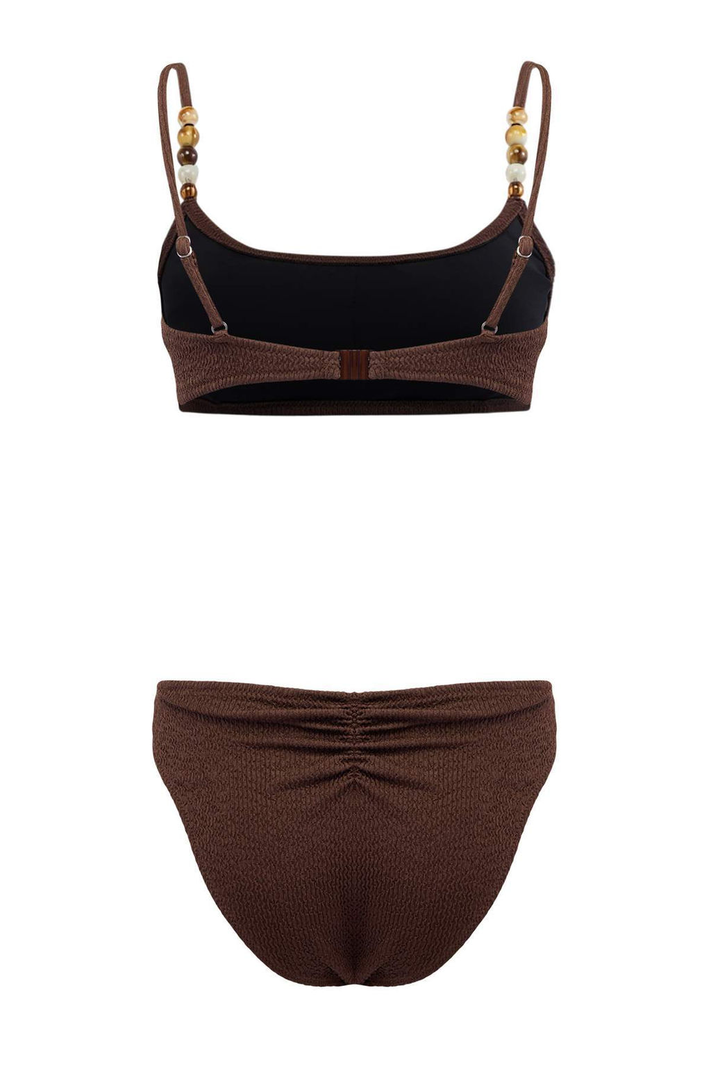 TRENDYOLMILLA Mavi Bralette Boncuk Aksesuarl? Dokulu Regular Bikini Tak?m? TBESS25BT00057  фото 20