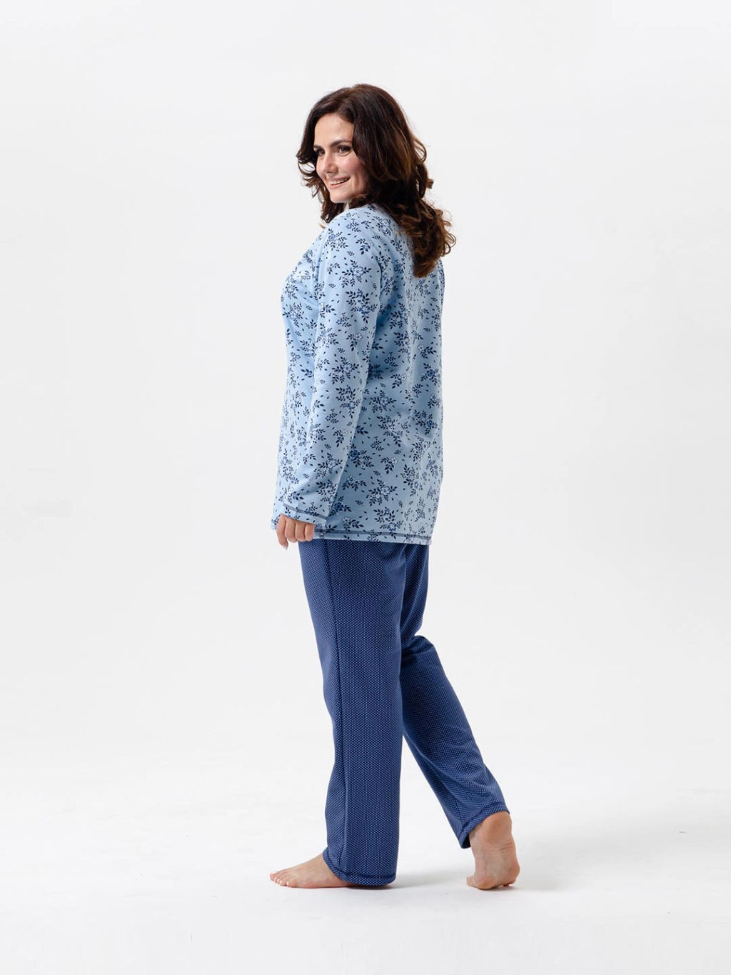 Пижама женская, цвет голубой синий