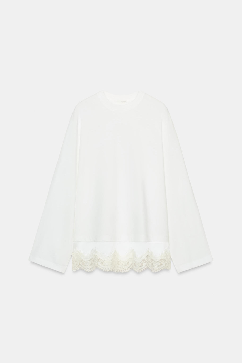 CAMISETA COMBINADA ENCAJE / Blanco - Zara фото 5