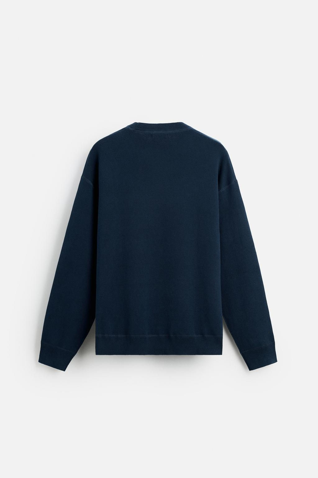 RELAXED FIT COTTON BLEND SWEATER - Zara фото 7