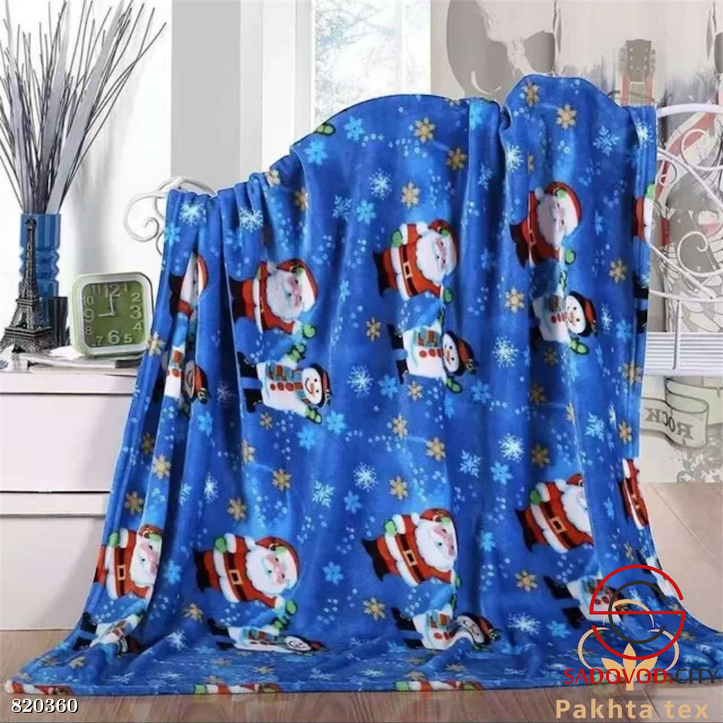 Новогодний велюровый плед