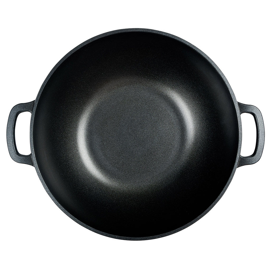 Казан с антипригарным покрытием 4л, д28см Классик, h10см, s0,4см, литые ручки, стеклянная крышка с пароотводом, подарочная упаковка (Россия) - Домашняя мода фото 3