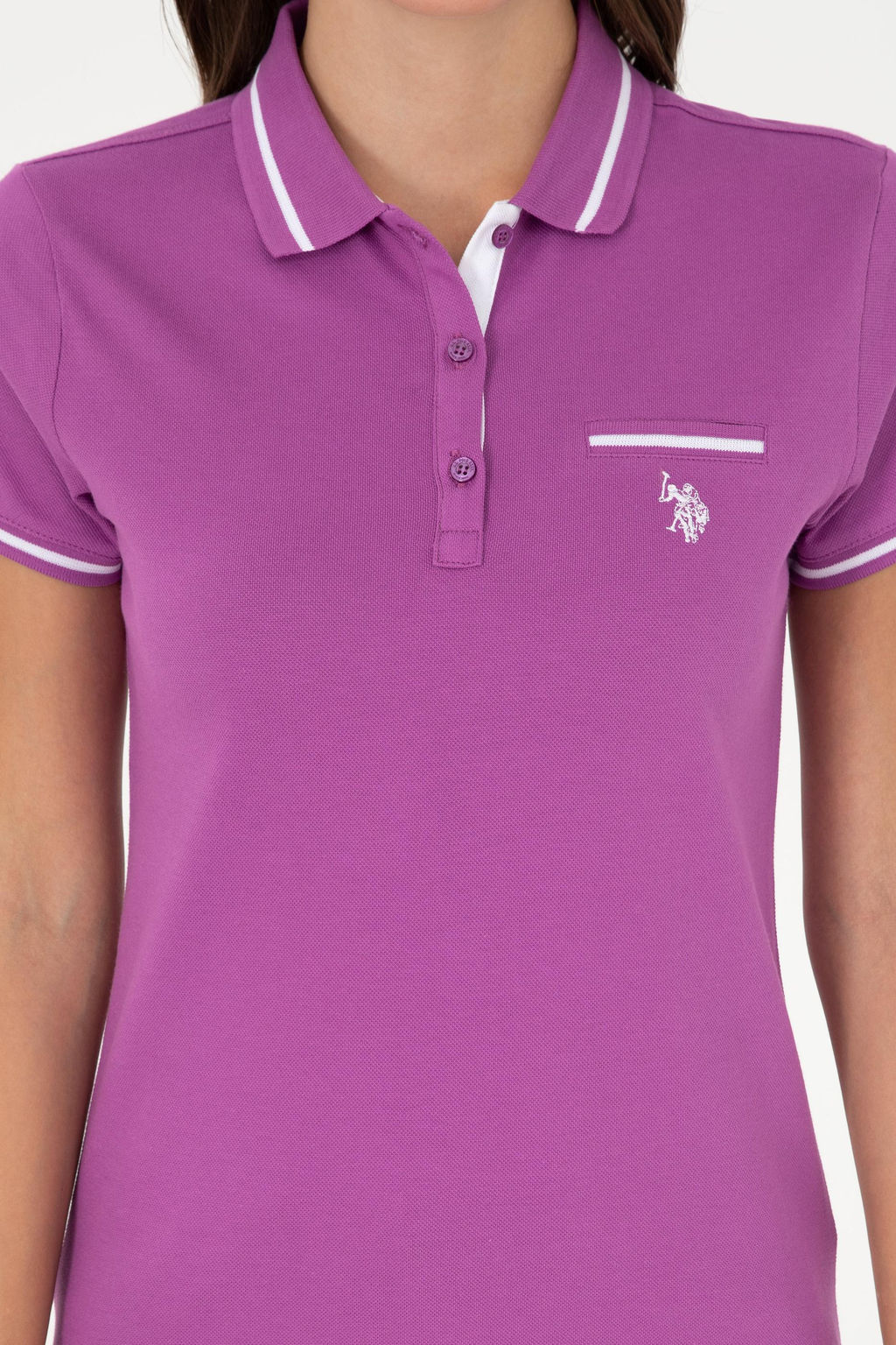 Женская фиолетовая футболка Неожиданная скидка в корзине - U.s. polo assn фото 13