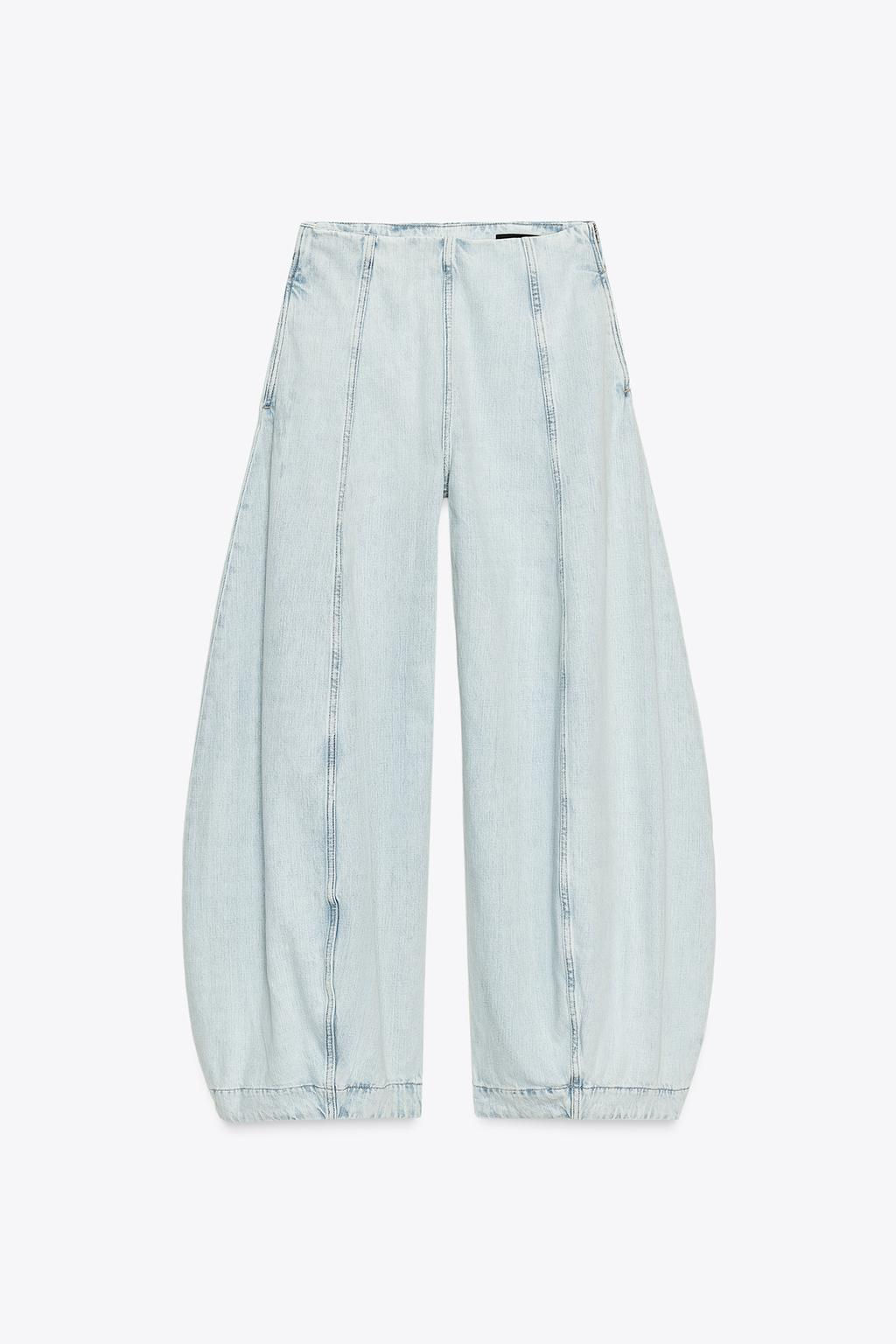 JEANS ZW COLLECTION HIGH-WAIST BALLOON - Zara фото 6