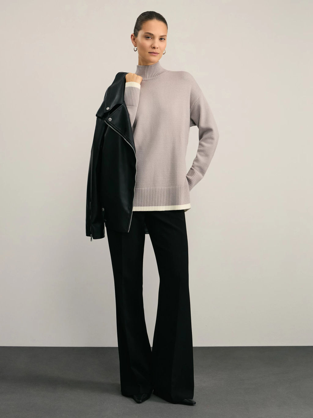 Джемпер с воротником стойкой / Zarina  фото 2