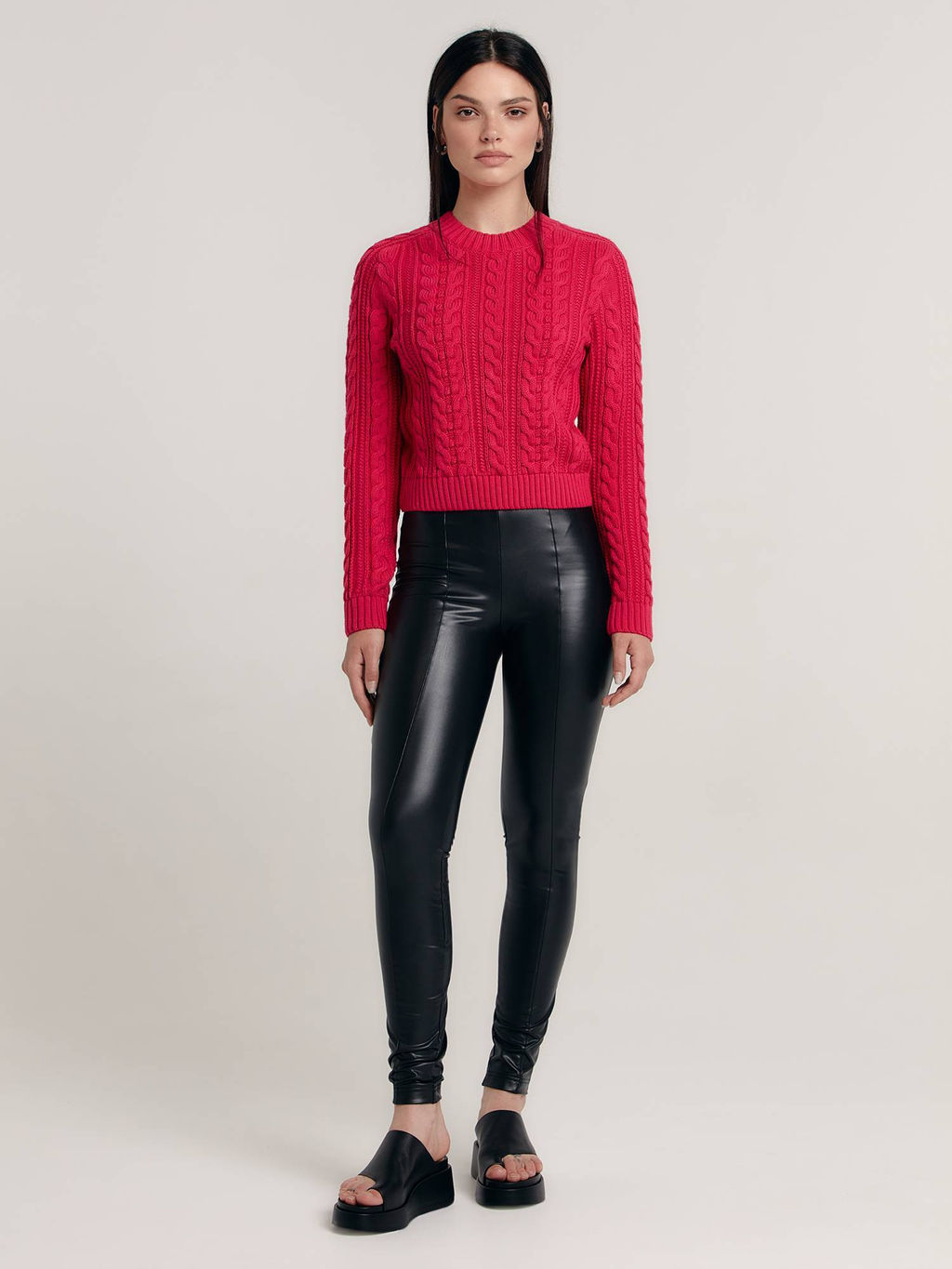 CONTE LDK 239 Укороченный фактурный джемпер fuchsia