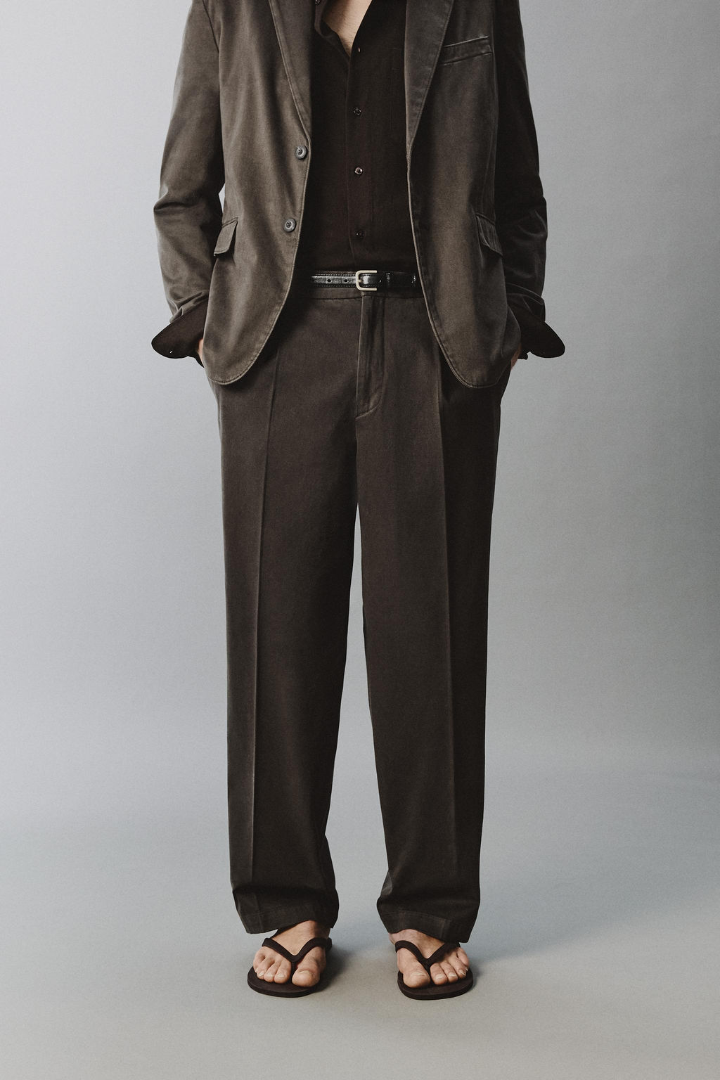 WASHED-EFFECT SUIT TROUSERS - Zara фото 2