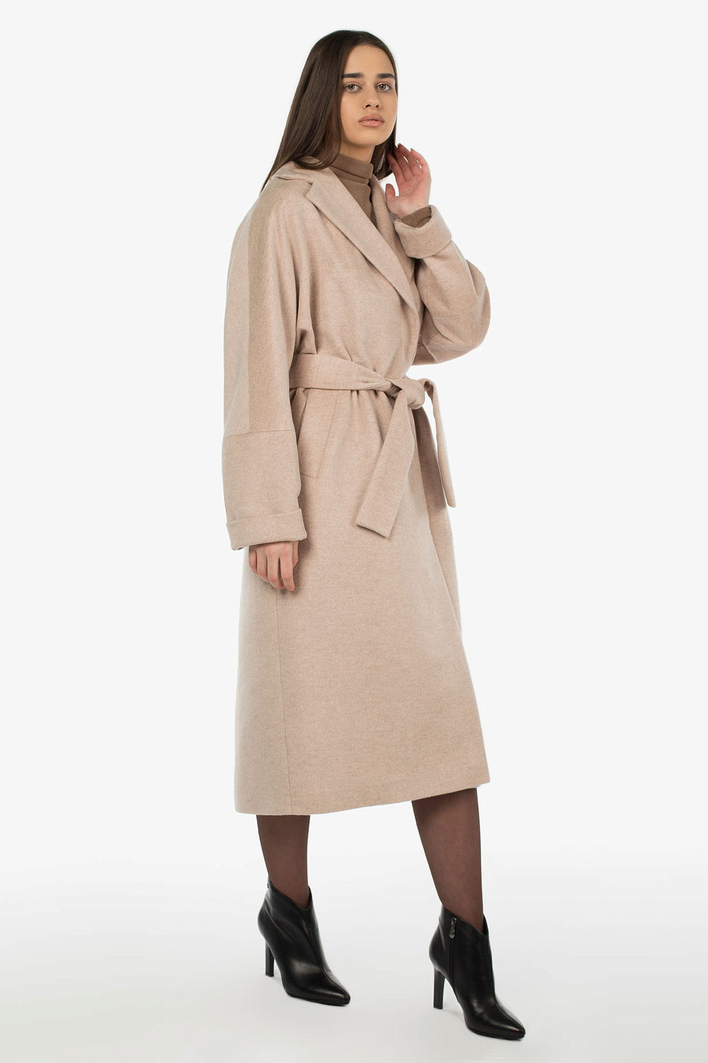 01-10935 Пальто женское демисезонное (пояс) - El podio фото 3