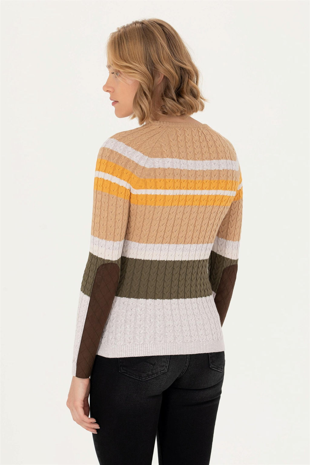 Женский свитер с круглым вырезом из каменного меланжа Неожиданная скидка в корзине - U.s. polo assn фото 5