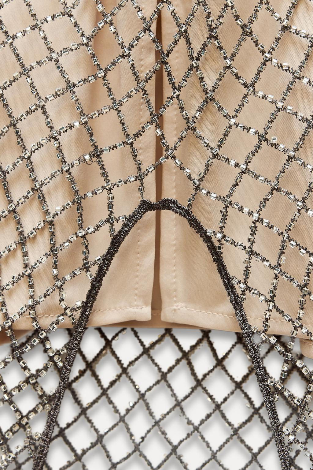 MIDI SLIP DRESS WITH RHINESTONES - Zara фото 11