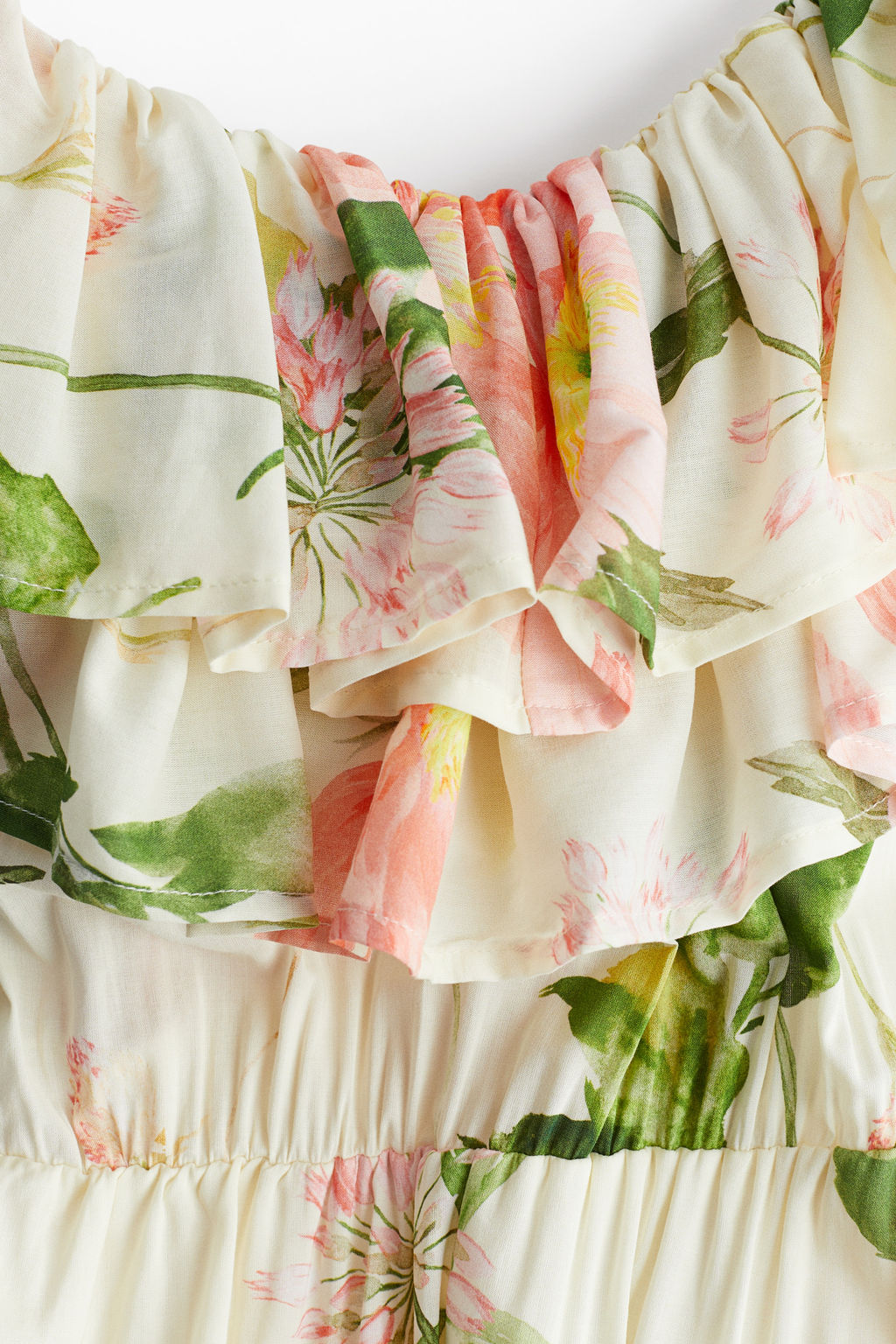 Vestido off-the-shoulder con volantes - H&m фото 7