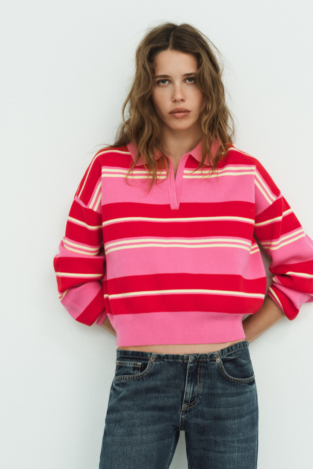 STRIPED KNIT POLO - Zara фото 13
