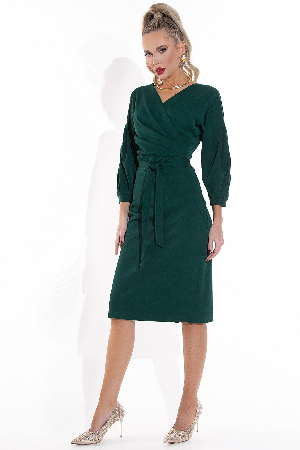Платье Искусство обольщения (тёмно-зелёный) - Эльза фото 7