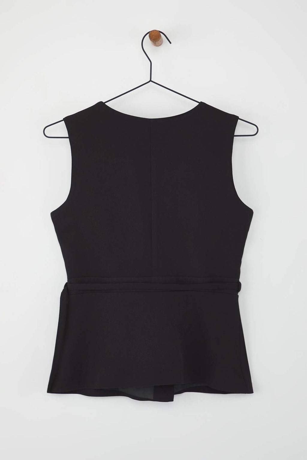 Siyah Fitted Kemerli Anvelop Kapamal? Yelek TWOAW26YE00029