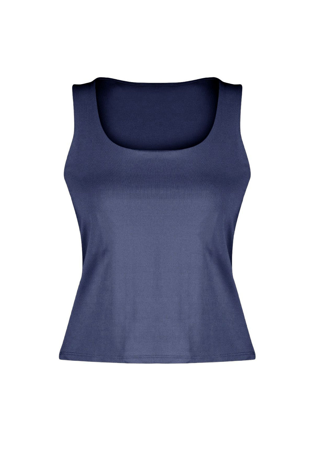 Lacivert Kare Yaka Fitted/Vucuda Oturan Esnek Orme Atlet TWOSS23AL00037