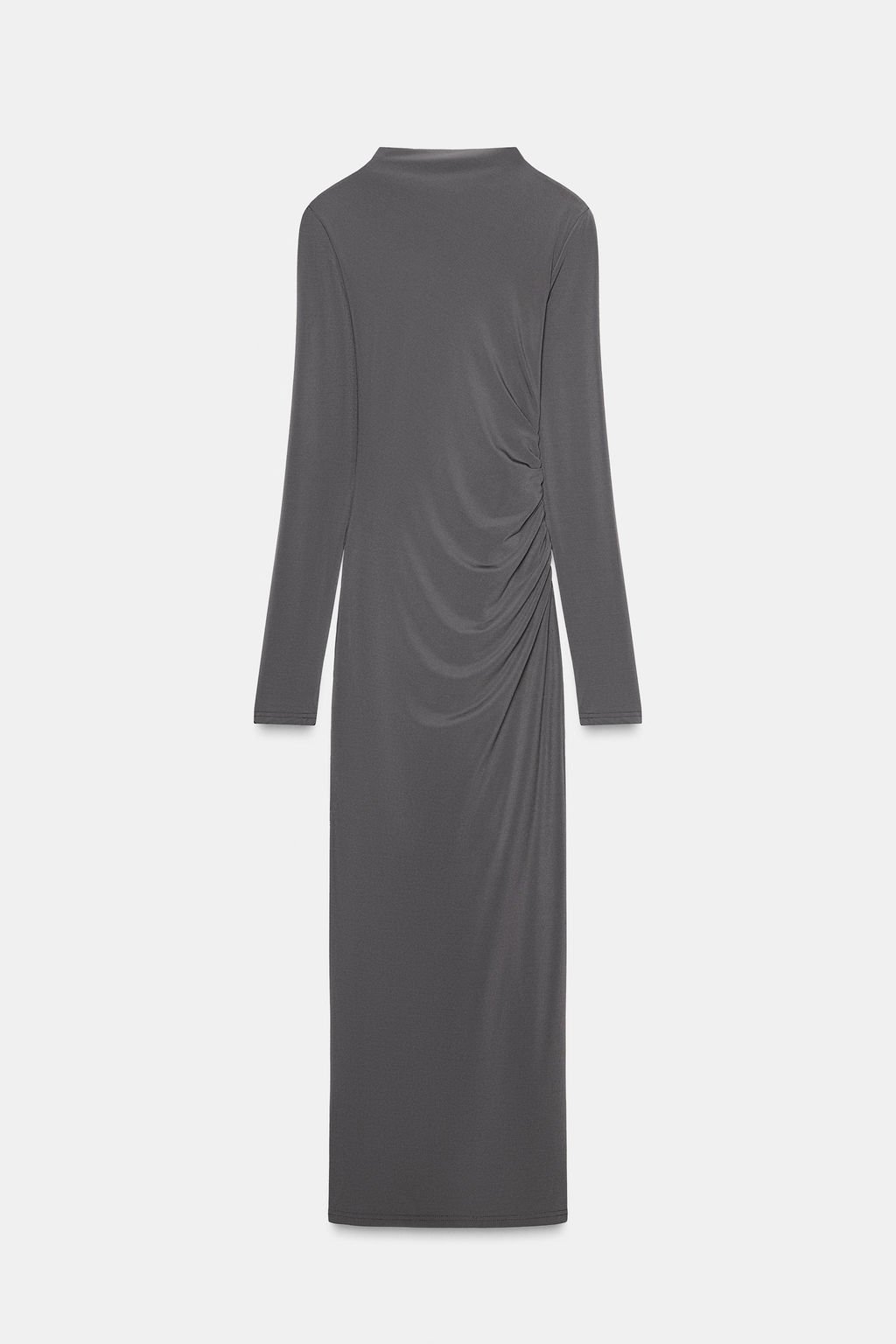 MIDI DRESS WITH SHOULDER PADS AND DRAPED DETAIL - Zara фото 4