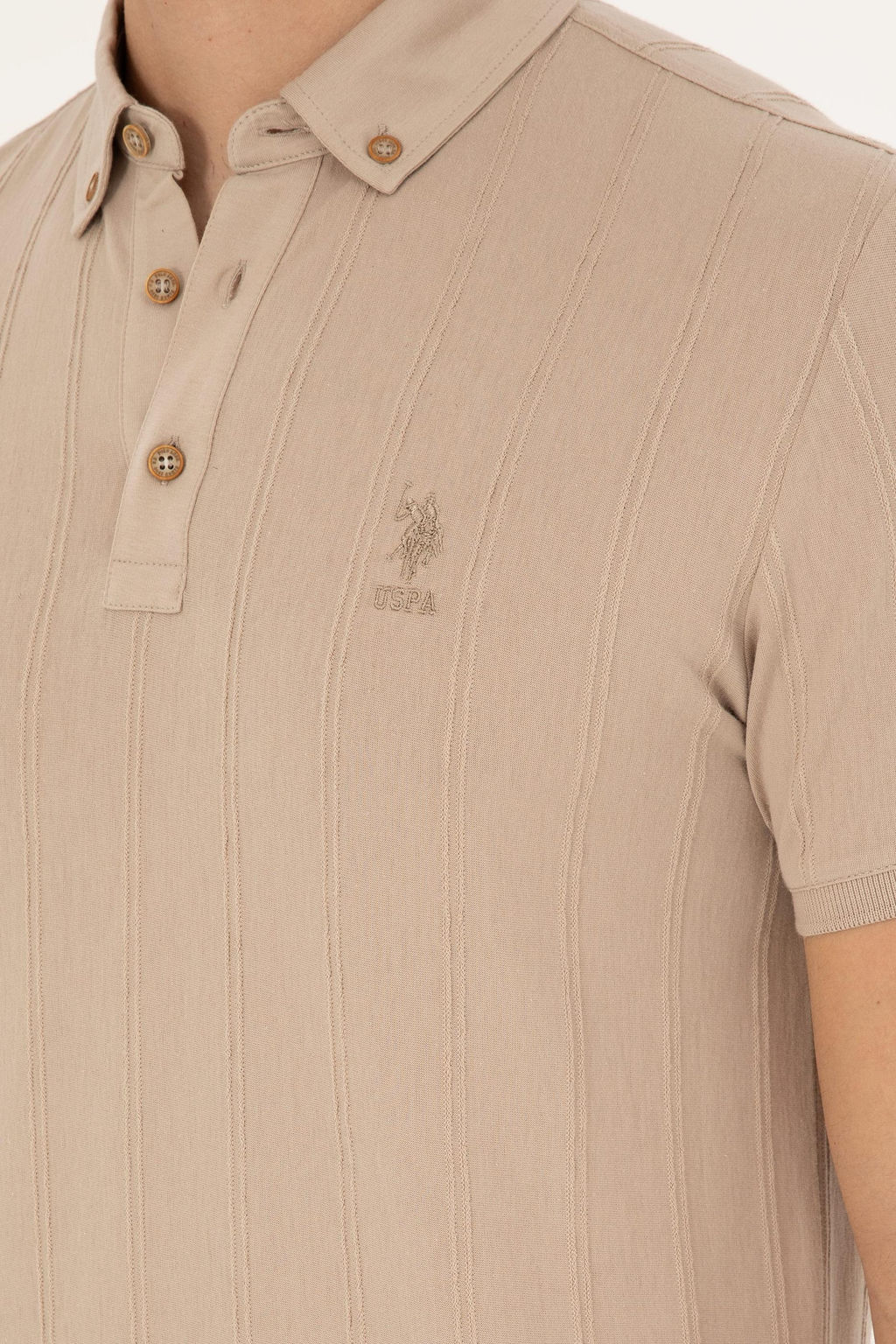 U. S. Polo Assn / Мужская футболка светло-хаки - U.s. polo assn фото 7