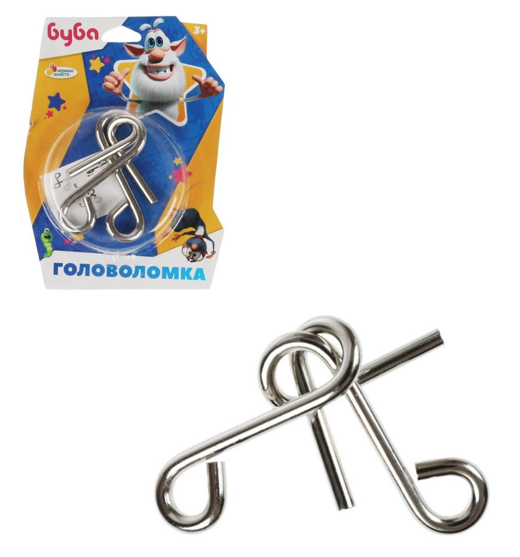 Играем вместе. Головоломка металлическая "Буба" блист.13,4х10,2х4 см арт.2009K383-R