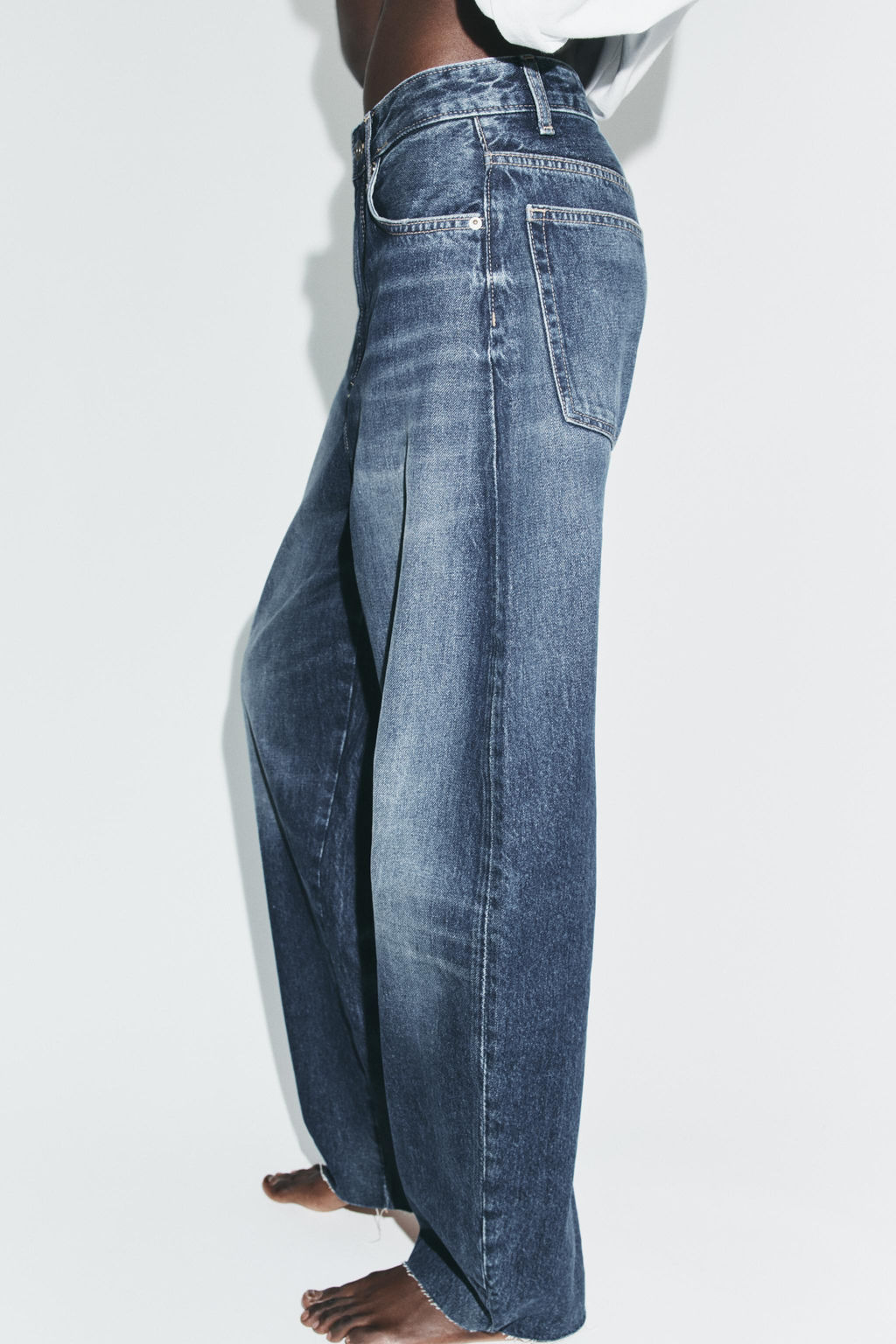 TRF HIGH-WAIST BARREL JEANS - Zara фото 8
