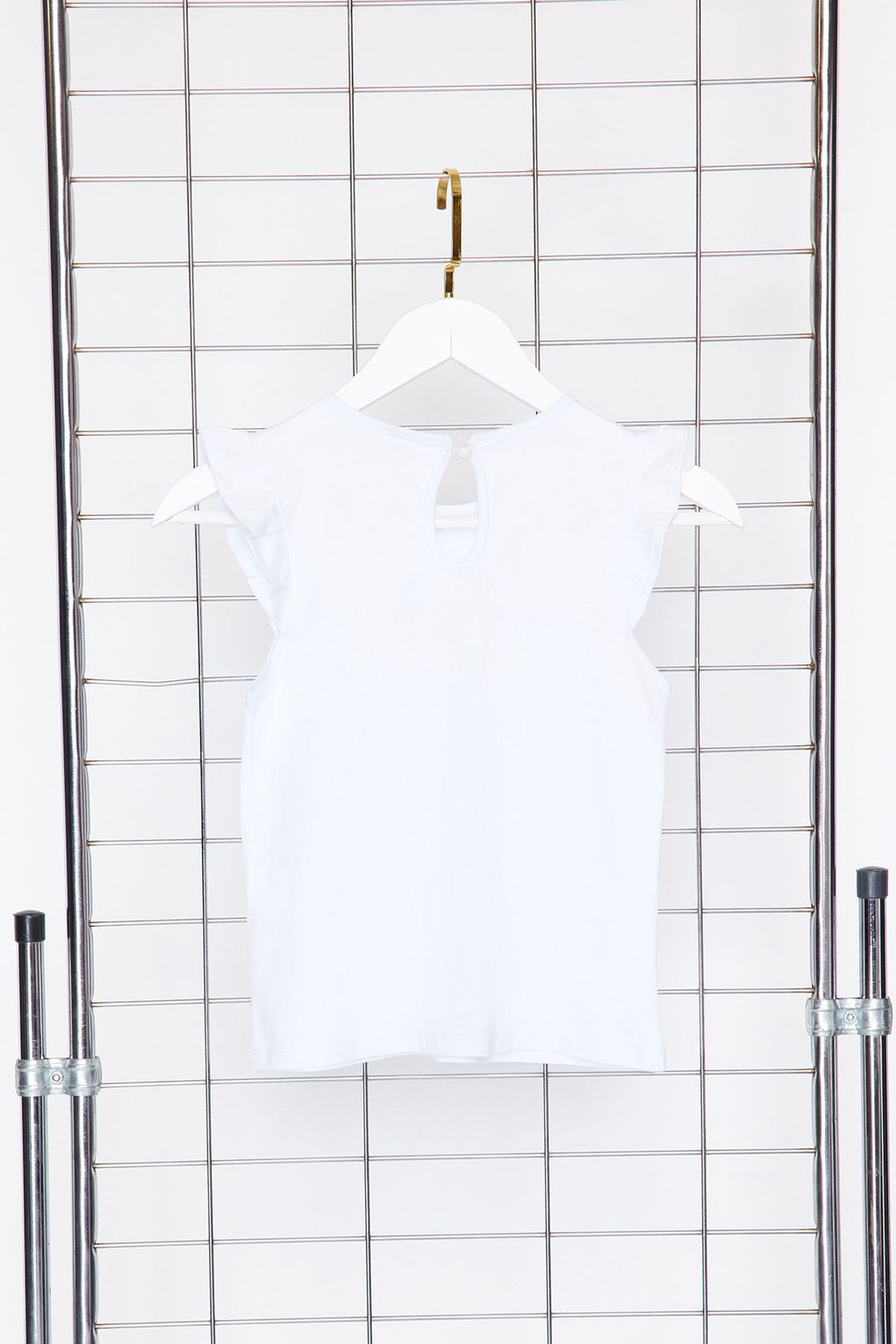 Beyaz K?z Cocuk %100 Pamuk Kurdele Desenli F?rf?rl? K?sa Kol Orme T-Shirt TKDSS24TS00006 - Trendyolmilla фото 4