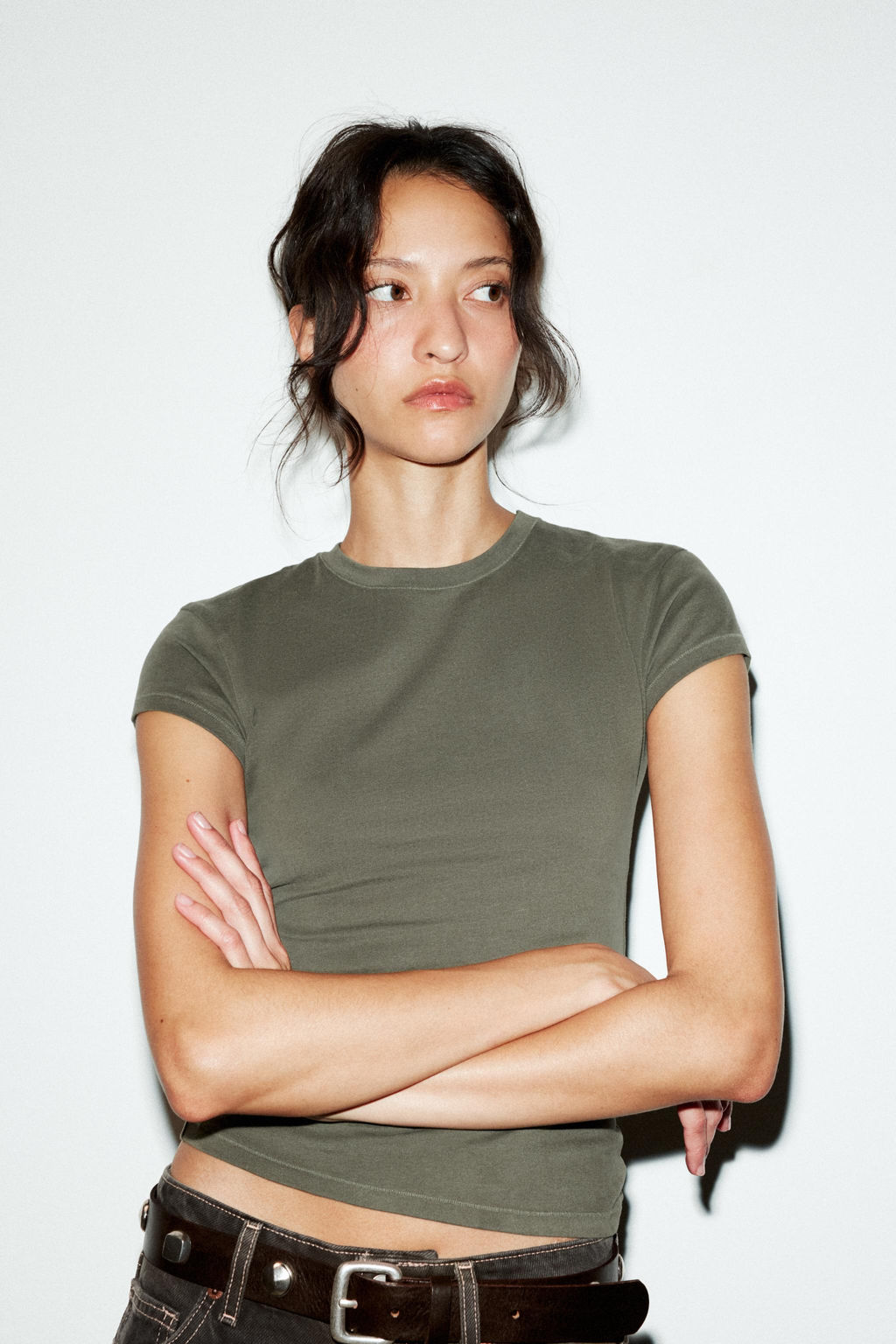SLIM FIT SHORT SLEEVE T-SHIRT - Zara фото 2