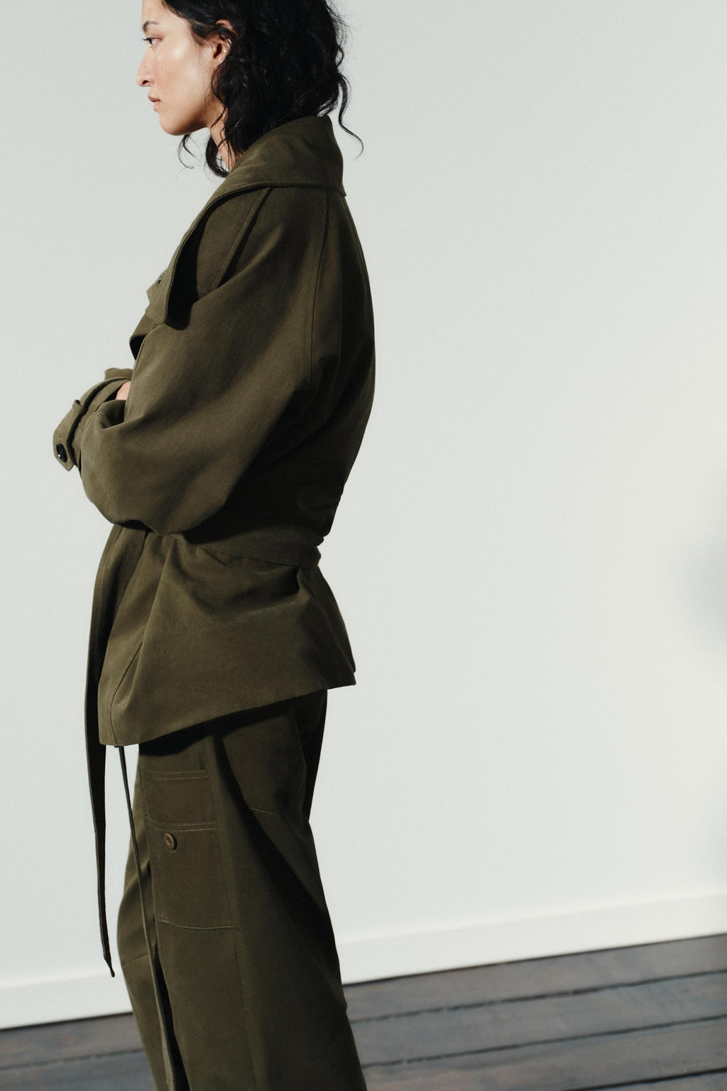 BELTED COTTON TRENCH COAT - Zara фото 5