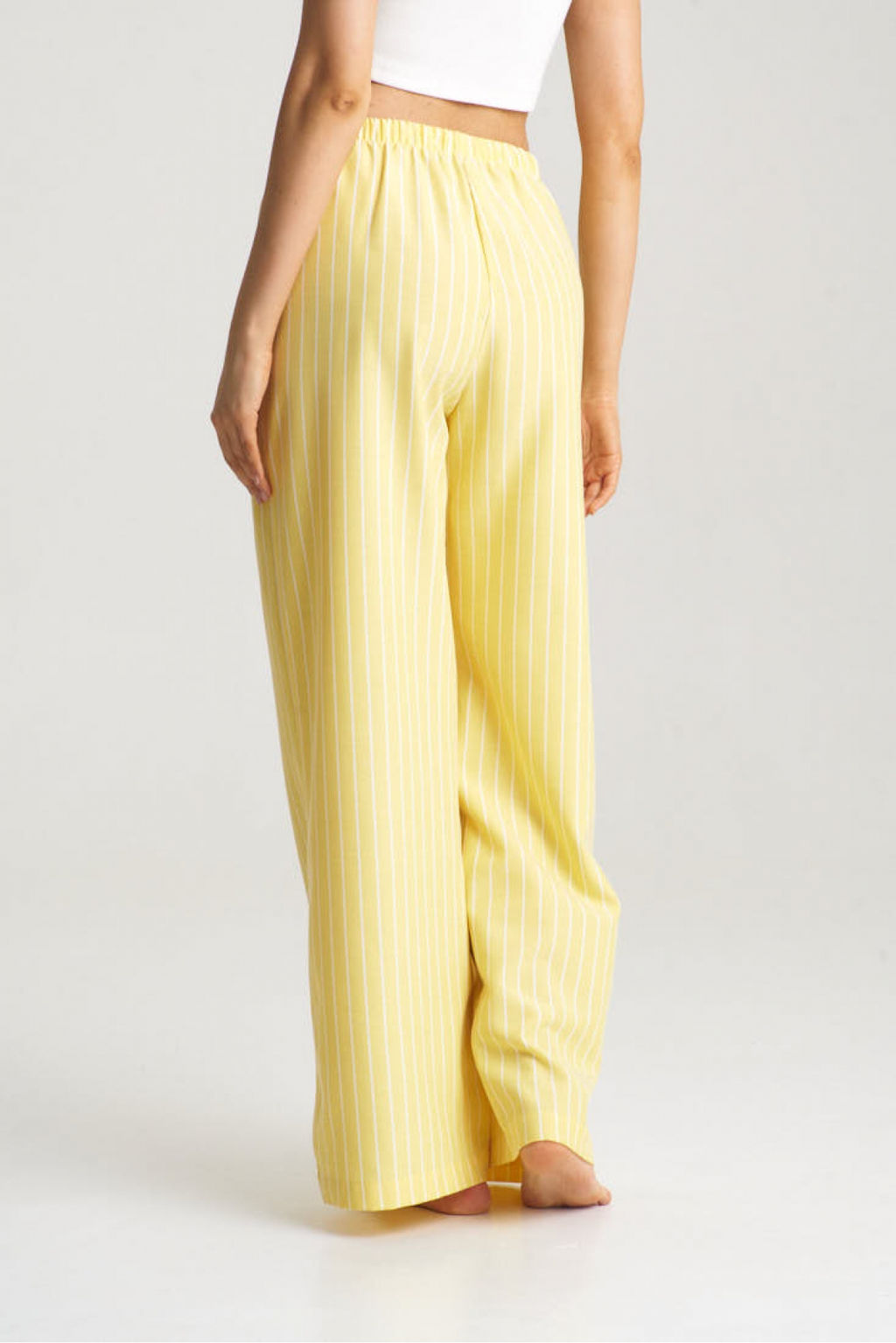 Брюки на шнурке в полоску Yellow - Erist store фото 5