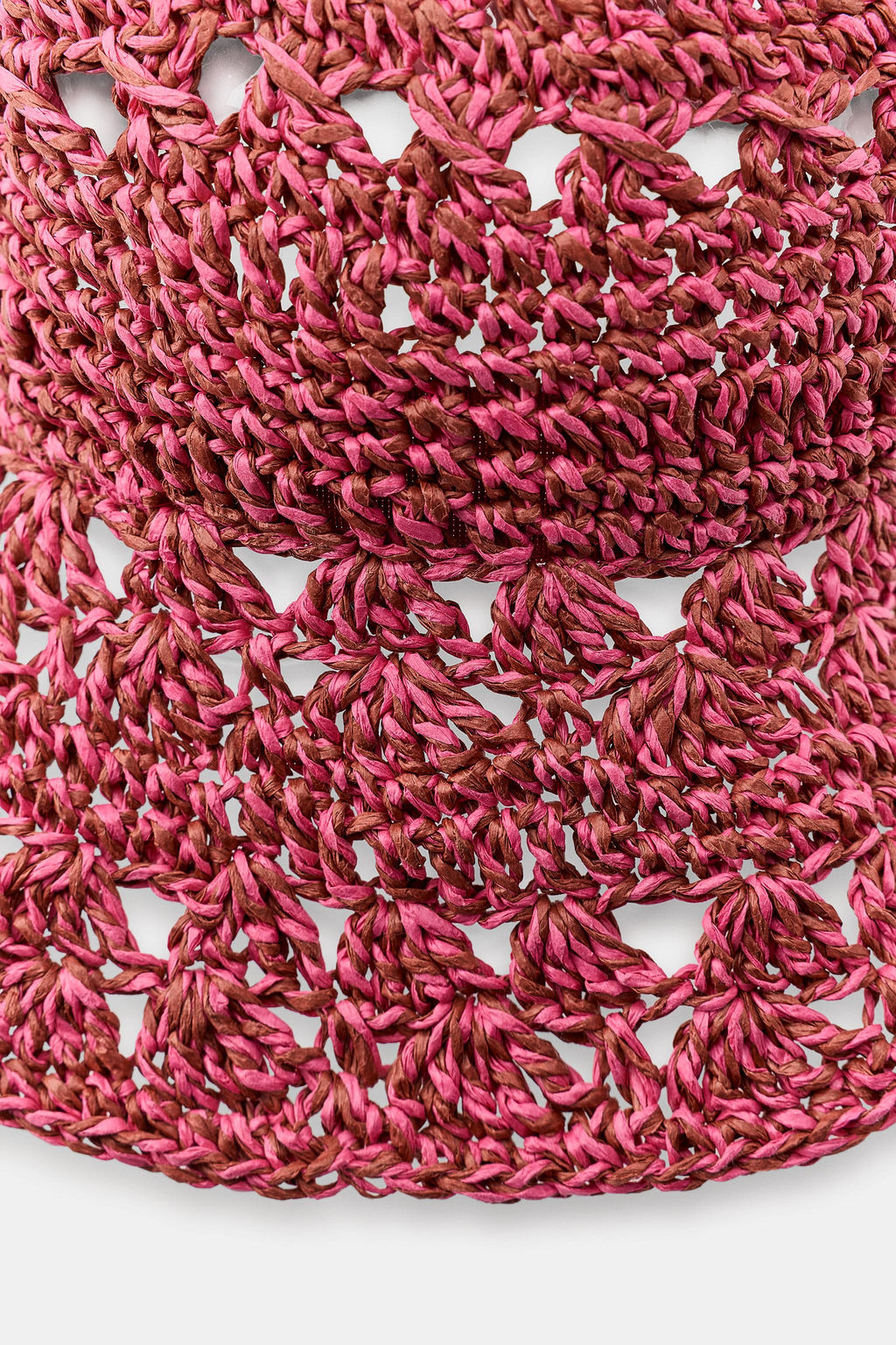 GORRO TRENZADO PAPEL 100% / Rosa