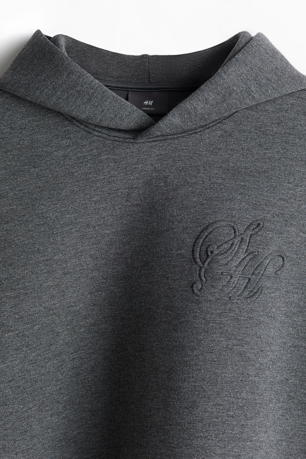 Sudadera efecto neopreno con capucha Loose Fit - H&m фото 6