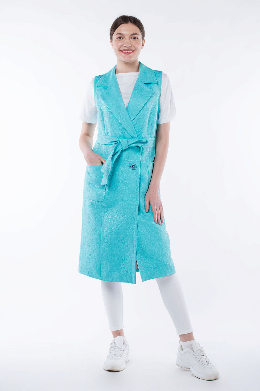 012-0126 Пальто облегченное (пояс) - El podio фото 3